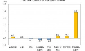 国家统计局：2025年10月份居民消费价格同比上涨0.2%